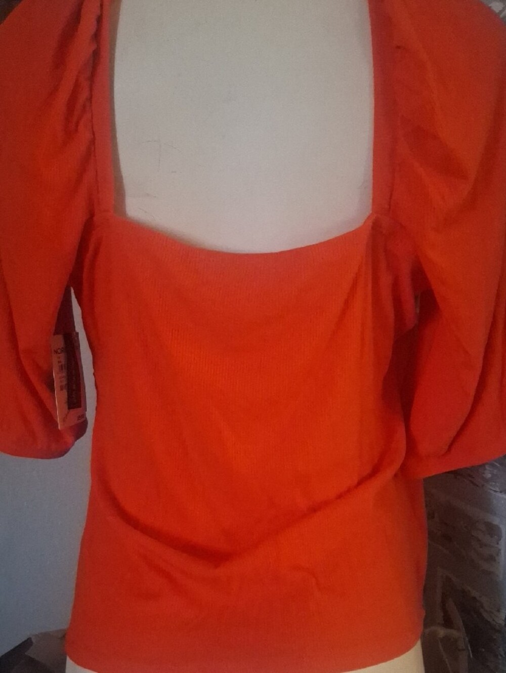 🌺Open Edit Orange top - Picture 5 of 7